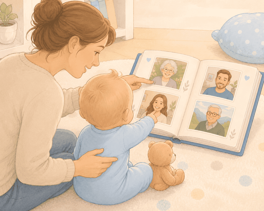 Where is? mode: several family members are shown on screen at the same time